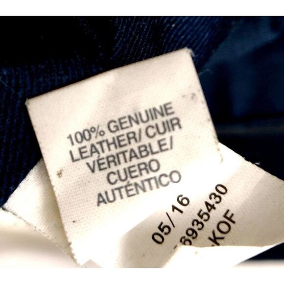 VTG TOMMY HILFIGER BLUE GENUINE LEATHER MESSENGER SHOULDER BAG X-BODY HANDBAG - Picture 10 of 12